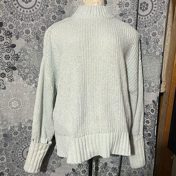 PINK ROSE  Sweater Size S Ivory Soft Plush Fuzzy Pullover Womens Cowl Neck - Picture 9 of 9